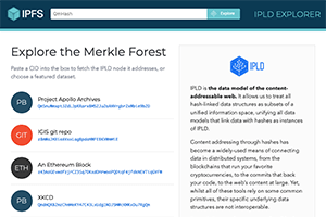 The IPLD Explorer homepage.